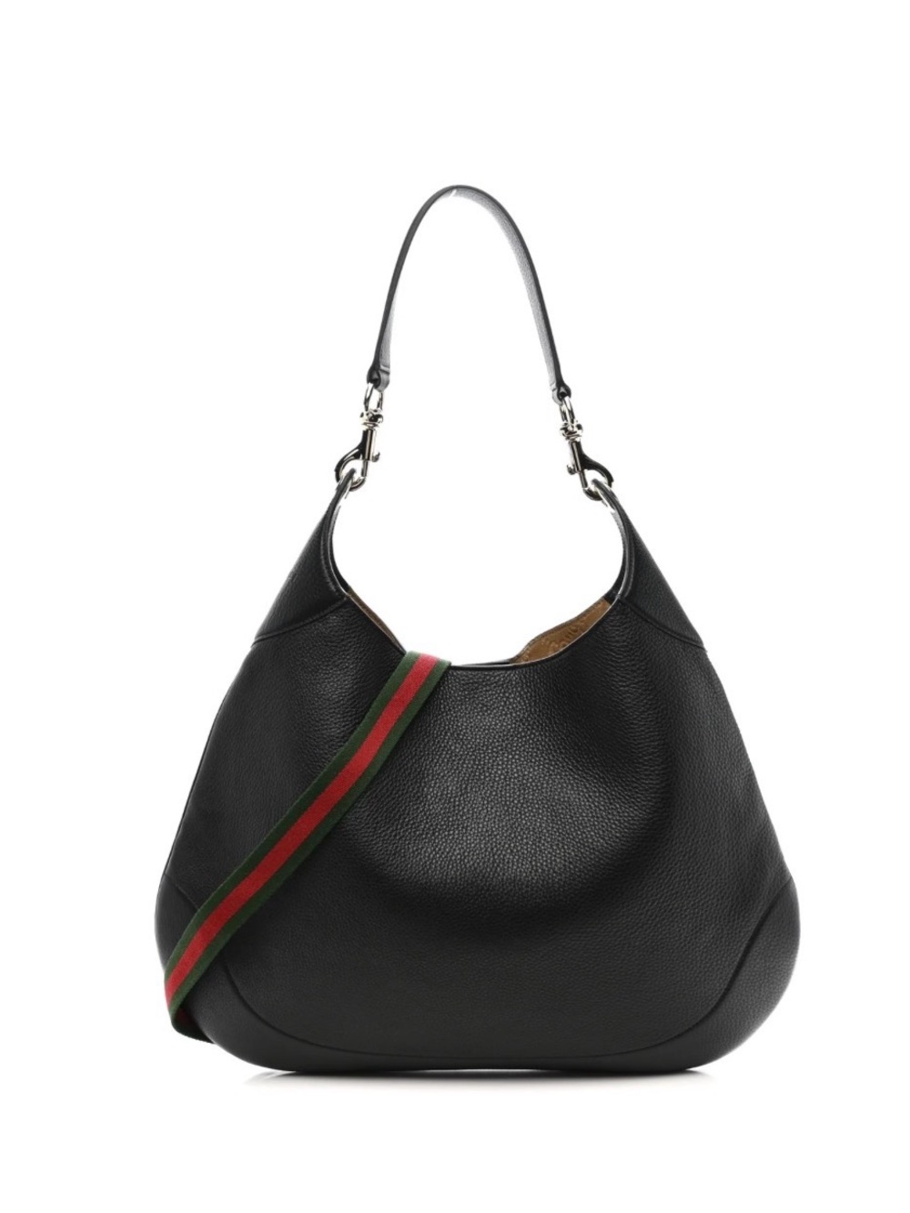 NWT Gucci B large Black Leather hobo shoulder bag